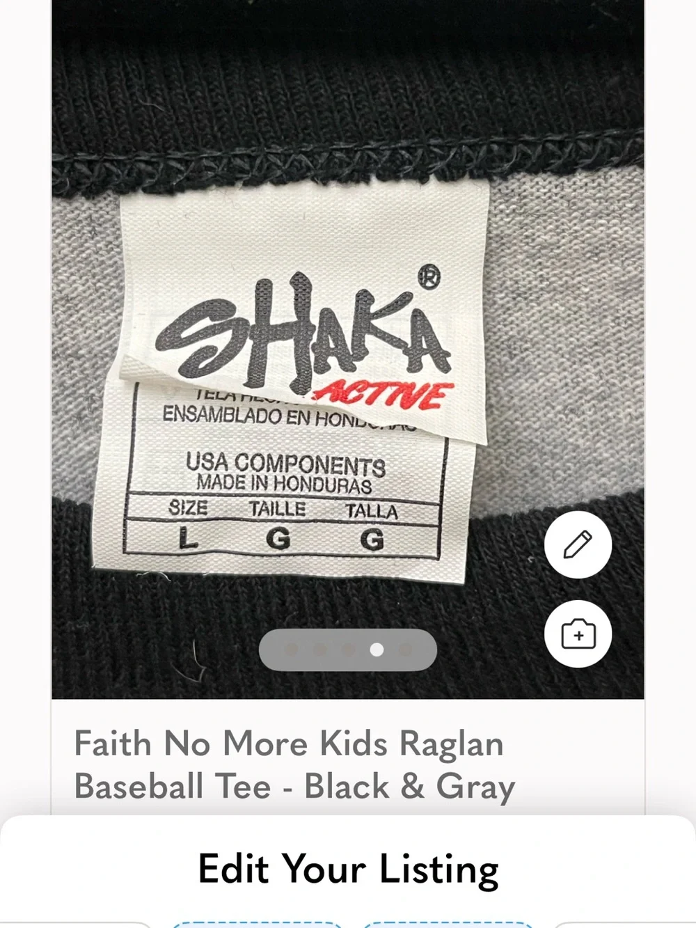Faith No More Ringer Baseball Tee - Black & Gray